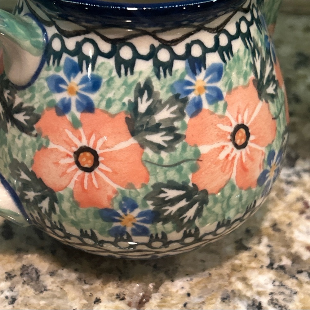 Polish Unikat Pottery Handmade Creamer Mini Pitcher Handmade in Poland - Picture 6 of 12